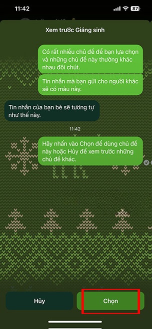 thayp doi chu de Giang Sinh Facebook Messenger 3*448026