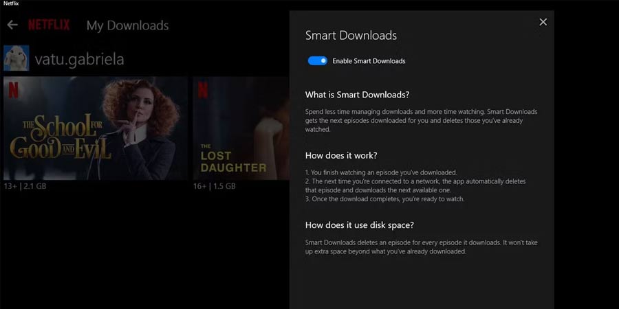 Smart Download trên Netflix