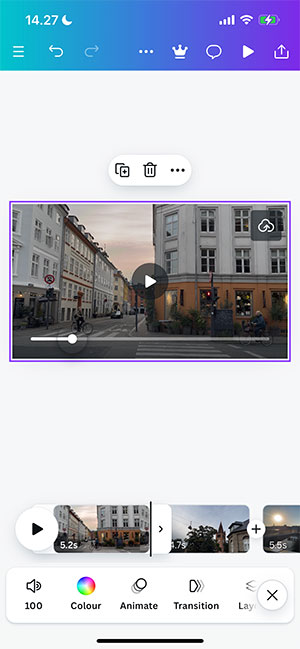 chinh sua video Canva Mobile 5*532311