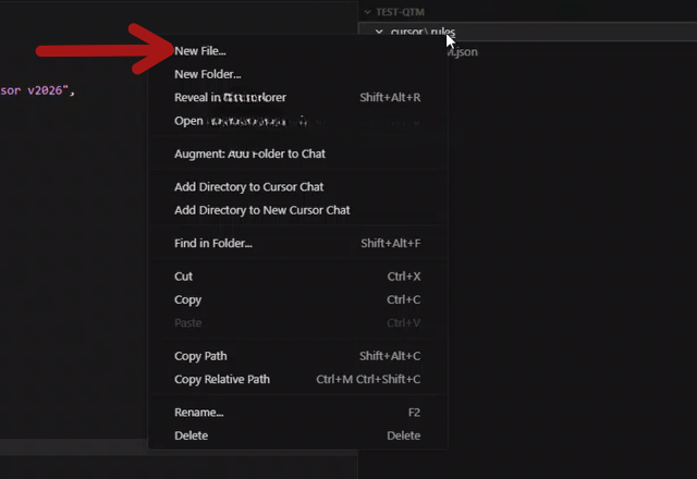 tạo file rule trong cursor