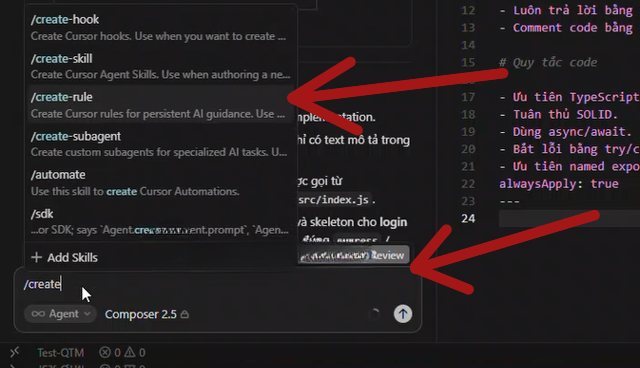 hướng dẫn tạo file rule cursor