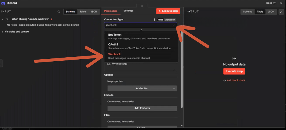 cách dùng discord webhook trên n8n