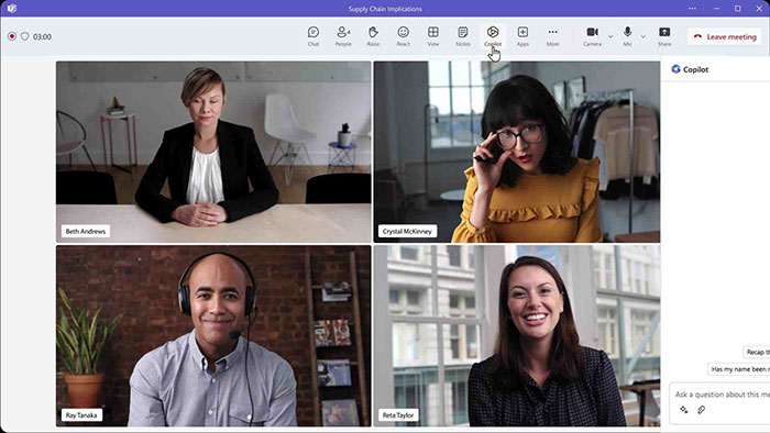 Nâng cao chất lượng và hiệu quả khi họp trực tuyến với công cụ AI Copilot trong Microsoft Teams