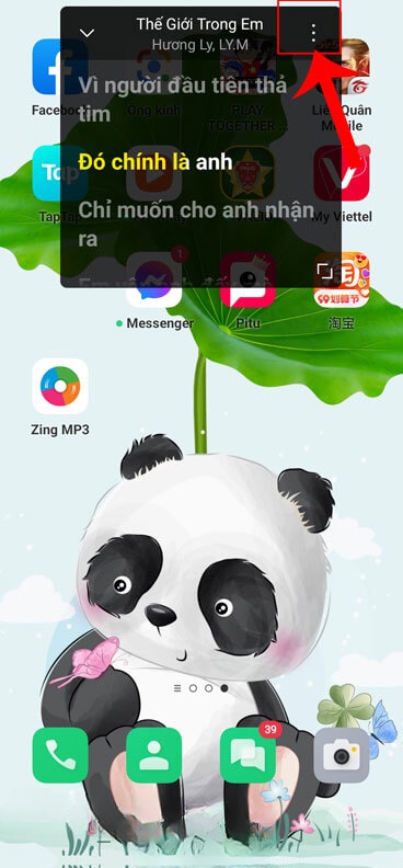 Nhấn vào biểu tượng dấu ba chấm