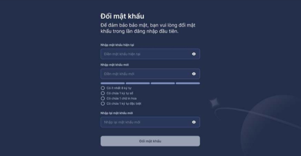 Đổi mật khẩu cho tài khoản FSEL