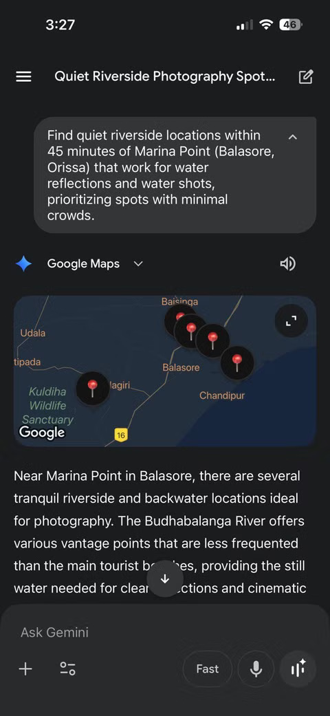  Cách kết hợp Gemini và Google Maps trong nhiếp ảnh 