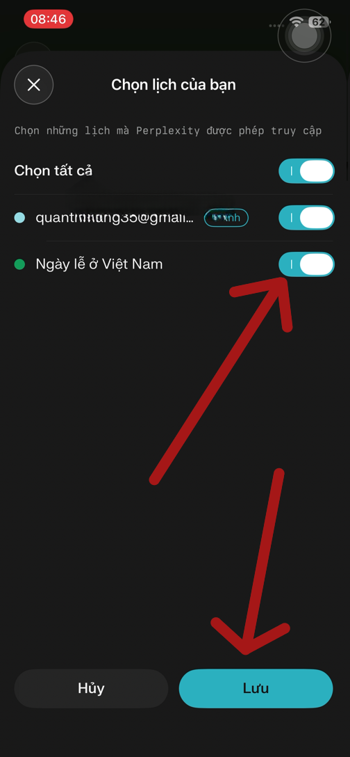 thêm lịch ngày lễ Việt Nam Perplexity