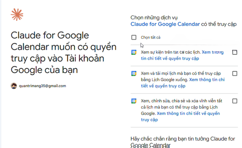 claude calendar google