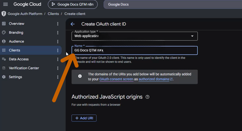 hướng dẫn kết nối google docs với n8n