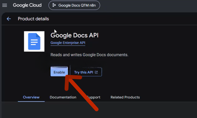 google docs kết nối n8n 