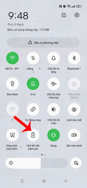 Tắt Chế độ tiết kiệm pin
