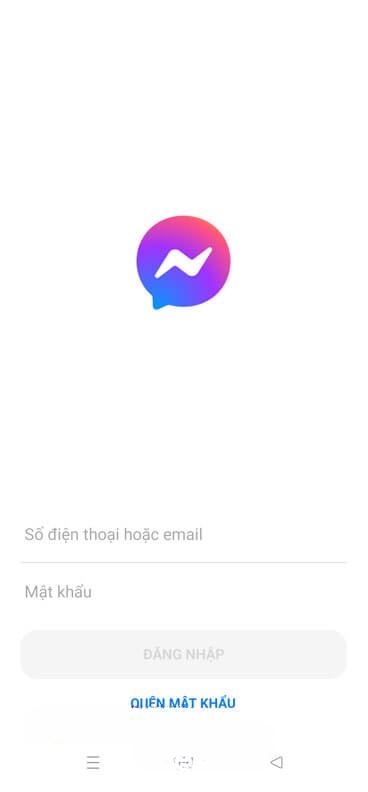 Đăng nhập lại tài khoản Messenger