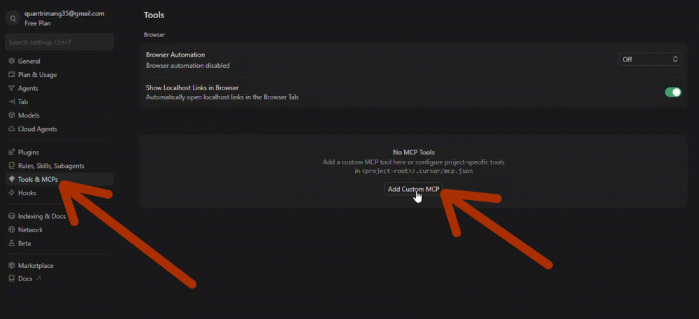 cách kích hoạt Supabase Cursor