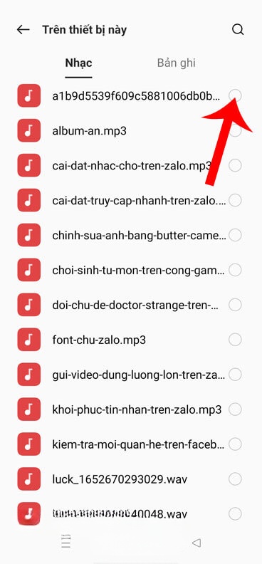 Chọn file mp3