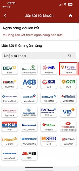 lien ket tai khoan ngan hang voi eTax Mobile 2*538192