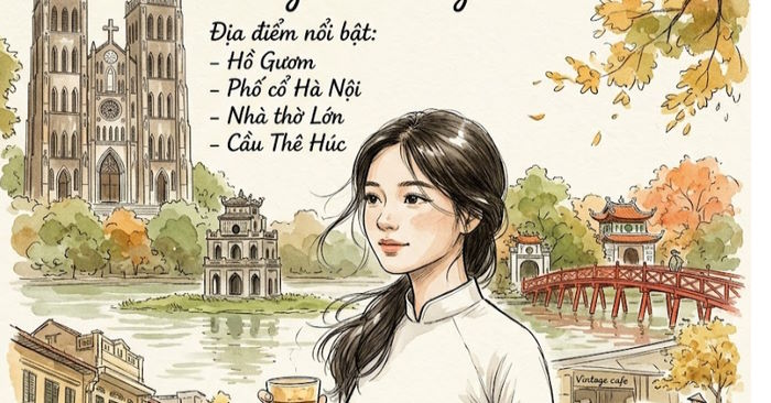  Cách phác thảo địa danh ở Hà Nội bằng AI 