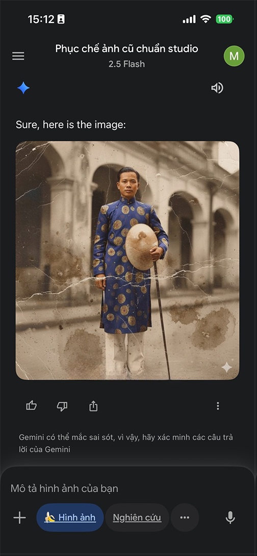 khôi phục ảnh cũ bằng AI