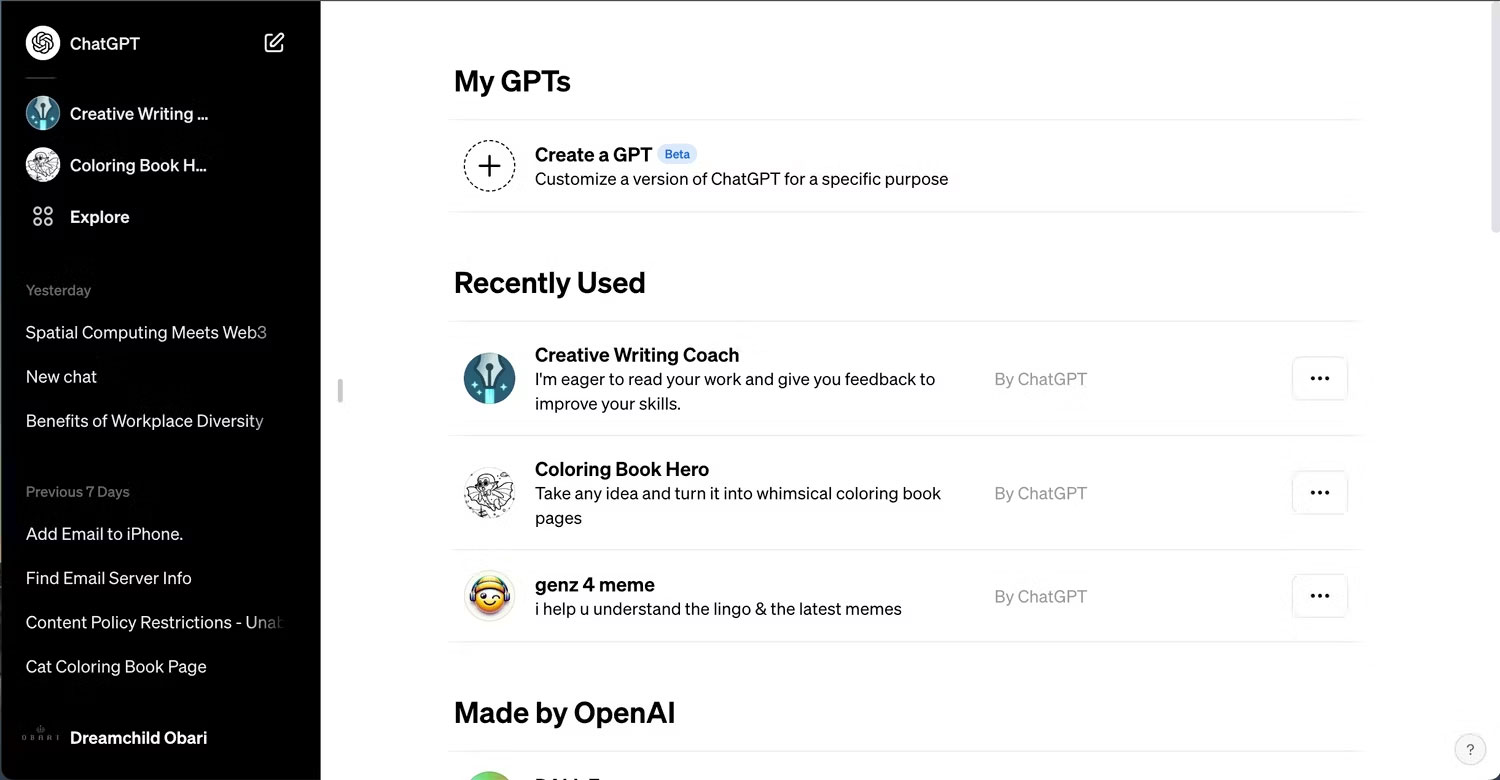  Cách sử dụng "Create a GPT" để tạo phiên bản ChatGPT tùy chỉnh 
