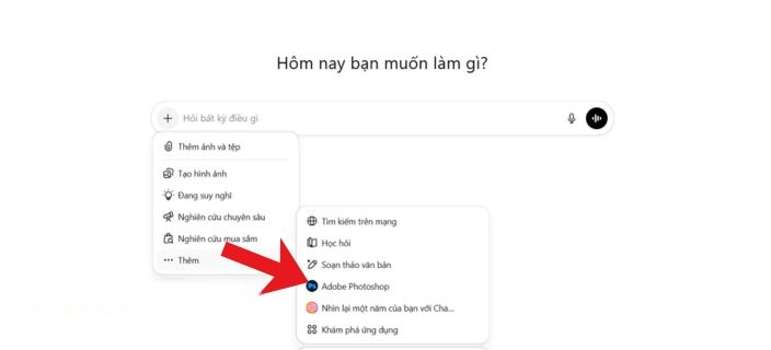 Chọn công cụ Adobe Photoshop.
