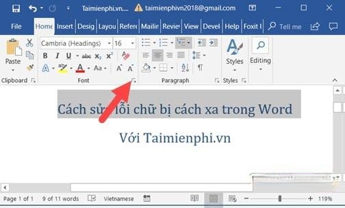 cach sua loi chu bi cach xa trong word 6