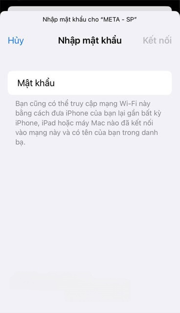 Kết nối lại mạng Wi-Fi