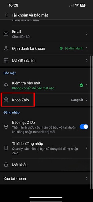 Zalo loi biometric 5*524552
