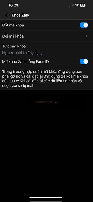 Zalo loi biometric 9*524547