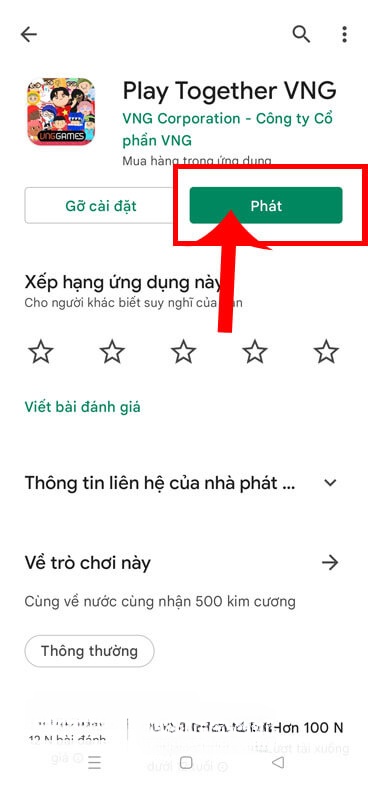 Nhấn vào nút Phát