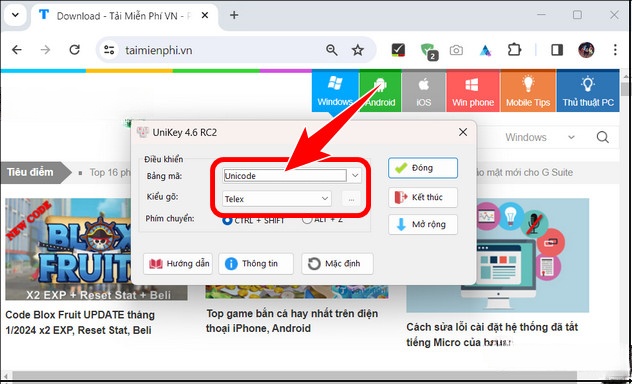 loi unikey khong go duoc tieng viet