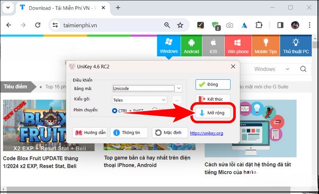 loi unikey khong go duoc tieng viet