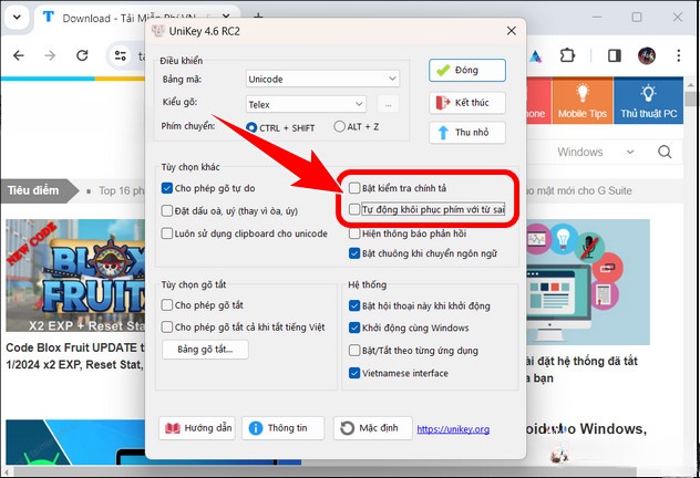 loi unikey khong go duoc tieng viet