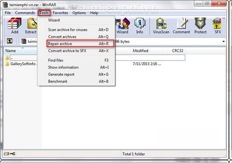 sua loi winrar diagnostic messages