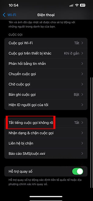 tat thong bao cuoc goi so la tren iphone 3*518937