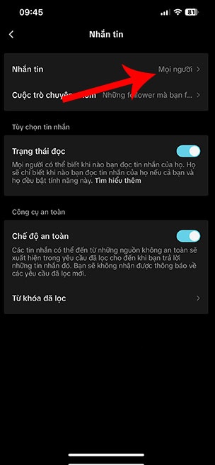 thay doi nguoi nhan tin tren TikTok 5*427926