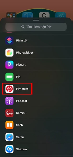  Cách thêm Pinterest widget vào màn hình chính 