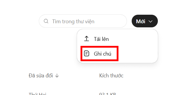 Chọn ghi chú trong ChatGPT