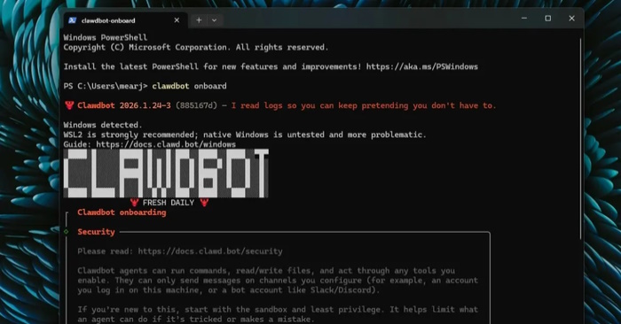 Cách thiết lập Clawbot (OpenClaw) trên Windows 
