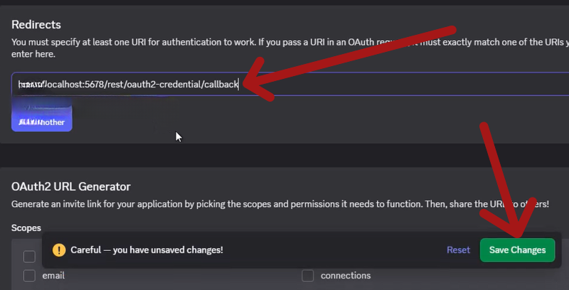 cách thêm discord credential trong n8n