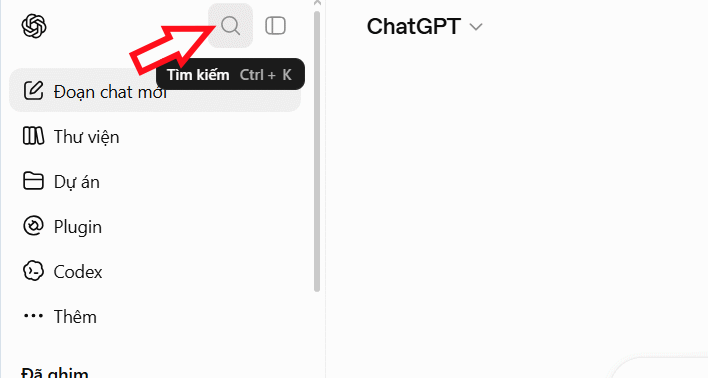 Tìm kiếm trên ChatGPT PC