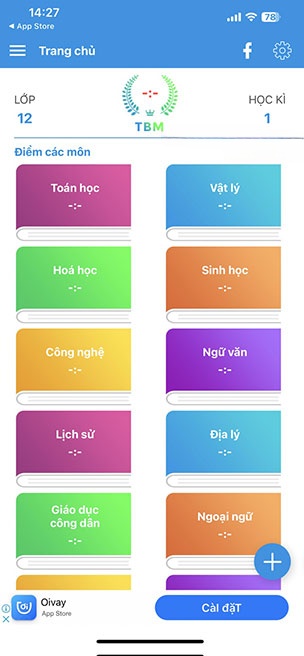  Cách tính điểm trung bình môn HK1, HK2 và cả năm 