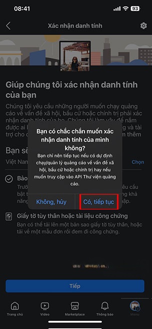 cach xac nhan danh tinh facebook 15*501014