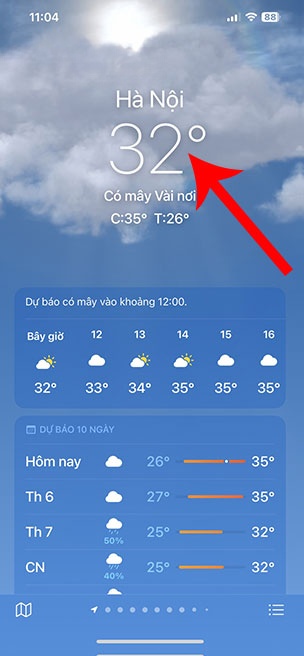  Cách xem dự báo thời tiết chuẩn xác với ứng dụng Thời tiết trên iPhone 