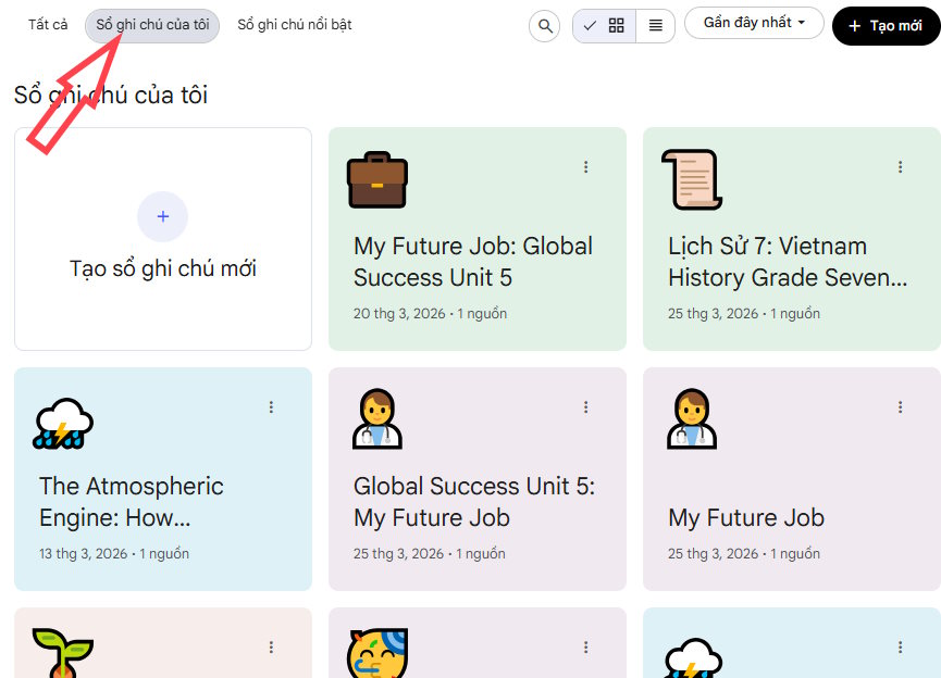  Cách xem lại các phiên chat trong NotebookLM 