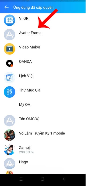Chọn một ứng dụng, game bất kỳ