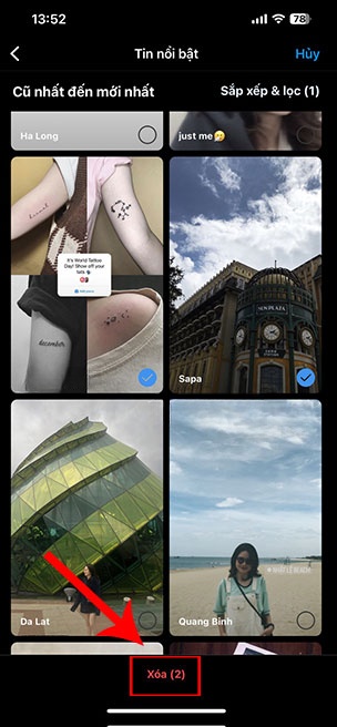 xoa nhieu bai dang Instagram 8*400644
