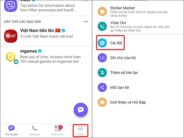 Cài đặt