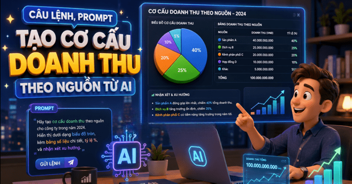 Câu lệnh AI tạo cơ cấu doanh thu theo nguồn - Hướng dẫn cụ thể từ A đến Z 