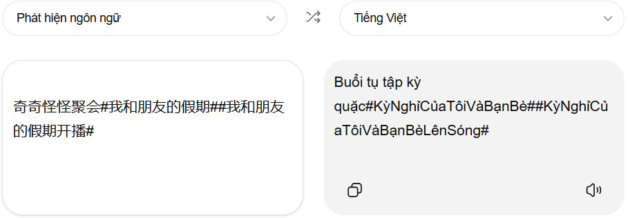 Dịch trên ChatGPT Translate
