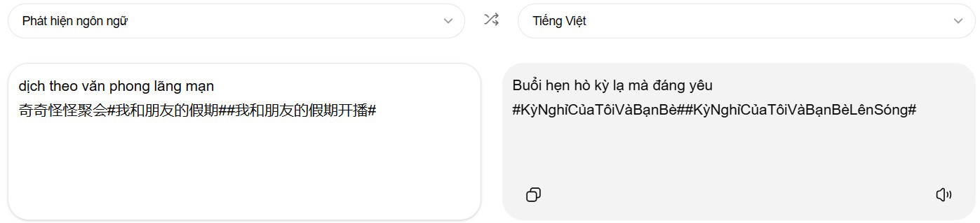 Thêm yêu cầu dịch trong ChatGPT Translate