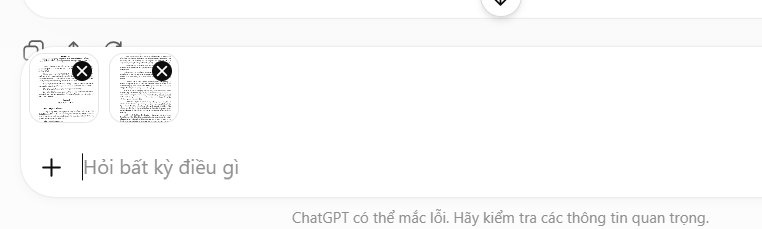 Tải ảnh chụp tài liệu lên ChatGPT
